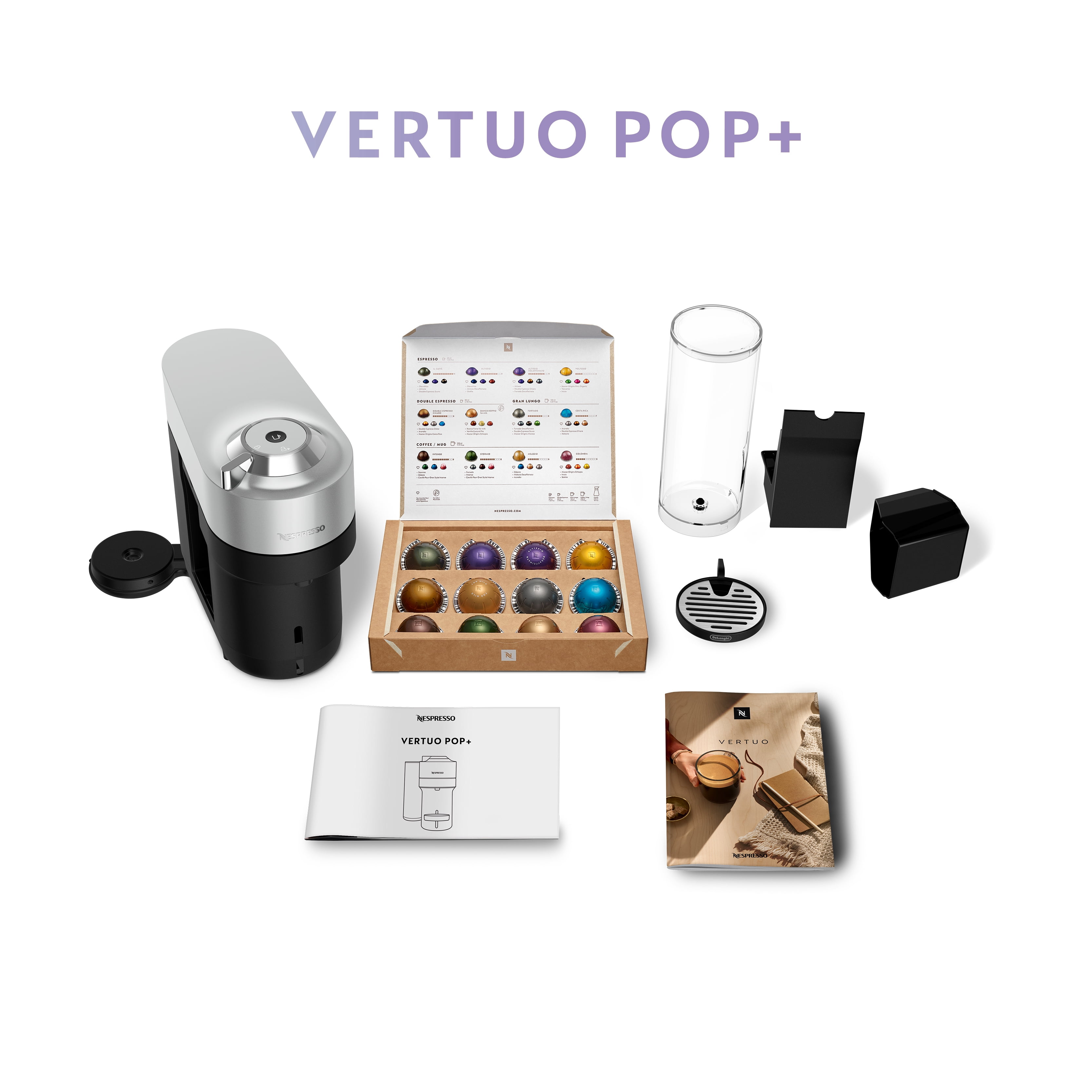 Machine à Café et Espresso Nespresso Vertuo Pop+ par De'Longhi, Argent