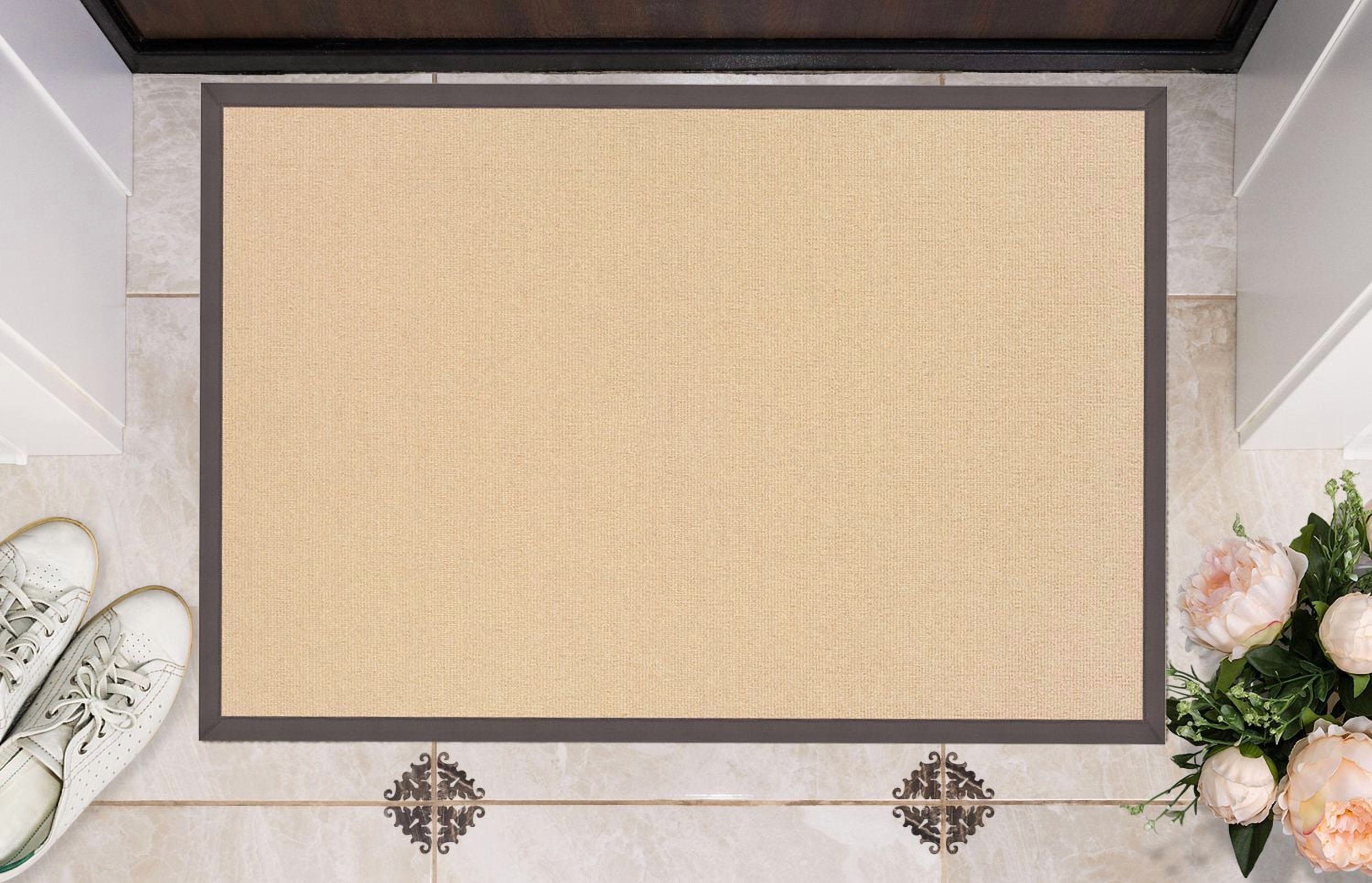 Tapis d'appoint Athena naturel et ardoise 1 pi 10 po x 2 pi 10 po
