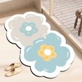 thumbnail image 2 of Diatomaceous Earth Bath Mat Super Absorbent Fast-Drying Bathroom Floor Mat with Non Slip Rubber Backing Washable Shower Rug for Bathtub & Shower Room 16x24 Inches, 2 of 9
