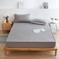 thumbnail image 1 of Feltree 360-Degree Fitted Mattress Protector, Waterproof Polyester Fiber Bed Sheet with Non-Slip Grip & Stitched Edges, 1 of 2