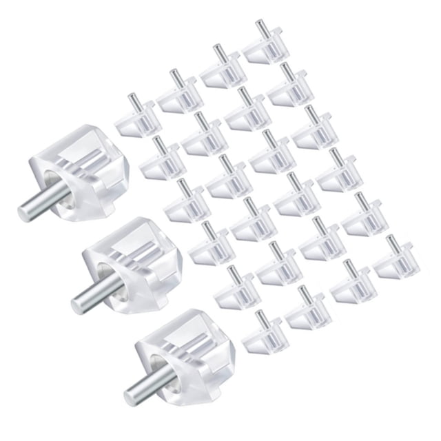 weekgood 100 Pieces Shelf Support Multipurpose Nail Fixing Pin Furniture Rack Holder Easy Installation Peg Cabinet Wardrobe