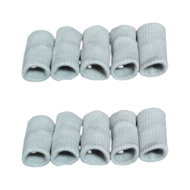 10 Pieces/Set Portable Knuckle Sleeve Left Right Hand Elastic Breathable Knuckles Brace Protector Protective Gloves Sports Gear Grey
