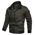 thumbnail image 1 of Manteau Coupe-Vent Décontracté pour Homme d'Automne et d'Hiver Uni à Fermeture Éclair, 1 of 5
