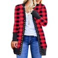 thumbnail image 1 of Femmes Noël Cardigan à Manches Longues Mi-Longues Outwears, 1 of 3