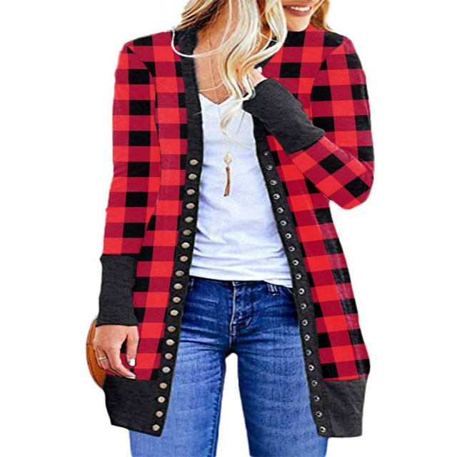 Femmes Noël Cardigan à Manches Longues Mi-Longues Outwears