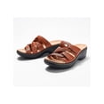 thumbnail image 1 of Woobling Pantoufles pour Femmes Sandales à Enfiler Sans Talon Semelle Compensée Confortables Quotidiennes Brun 6, 1 of 9