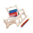 thumbnail image 1 of Wood Traditional Weaving Toys Loom Machine Craft for kids machine frame Educational Toy Gift, 1 of 9