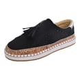 thumbnail image 1 of Kcodviy Chaussures pour Femmes à Franges Ajourées Chaussures pour Femmes Décontractées à Bout Rond Plates à Enfiler Chaussures Habillées Décontractées pour Femmes Été sur Chaussures Femmes Chaussures Plates Décontractées Espadrilles, 1 of 7