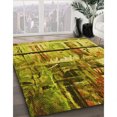 thumbnail image 3 of Ahgly Tapis d'Intérieur Lavable en Machine Carré Transitionnel Brun Bronze Foncé, 7 Pieds Carré, 3 of 7