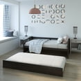 thumbnail image 4 of Costway Twin Size Trundle Daybed Wooden Slat Support Mattress Platform for Kids Espresso, 4 of 10