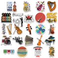 thumbnail image 1 of Moins de 5 Autocollants Autocollants d'Instruments de Musique Décorer Bagage Cahier Autocollants Bricolage Saison Scolaire, 1 of 9