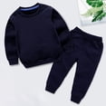 thumbnail image 3 of Sunnyoo Big Boys Outfits Solid Color Long Sleeve Pullover Sweatshirt Pants 2Pcs Clothes Set, Sizes 9-10Y, 3 of 3
