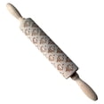thumbnail image 1 of Agiferg Rouleau à Pâtisserie en Bois de Noël Imprimé, Rouleau à Pâtisserie Sculpté Gaufré, Bâton de Pâte à Biscuits, 1 of 2