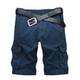 thumbnail image 1 of Birdeem Men Casual Solid Fashion Zipper Button Pockets Cropped Cargo Shorts, 1 of 12