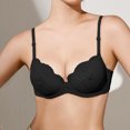 thumbnail image 3 of Plus Size Bras Women Full-Coverage Bra Feature V-Neck T-Shirt Bra Style W-1546 Black 34, 3 of 6