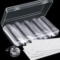 thumbnail image 1 of Luckyn 100 Pcs 17/20/25/27/30/mm Coin Storage Cases Holder Clear Plastic Round Box, 1 of 10