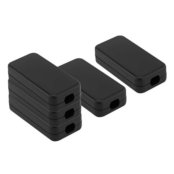 LeMotech 5Pcs ABS Plastic Electrical Project Case Power Junction Box Project Box Black 1.6 x 0.8 x 0.4 inch (40 x 20 x 11 mm)