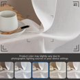 thumbnail image 2 of Curtainking Kitchen Curtains Farmhouse Small Window Curtains Semi Sheer Cafe Curtains, 36 inch Length White Linen Textured, Rod Pocket Set of 2 Panels, 2 of 6
