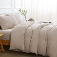 thumbnail image 2 of Duvet Cover Queen -Piece Prewashed Ultra Soft Queen Bedding Set - Features Zipper Closure and Corner Ties Includes Duvet Cover x Pillowcases No Comforter, 2 of 7