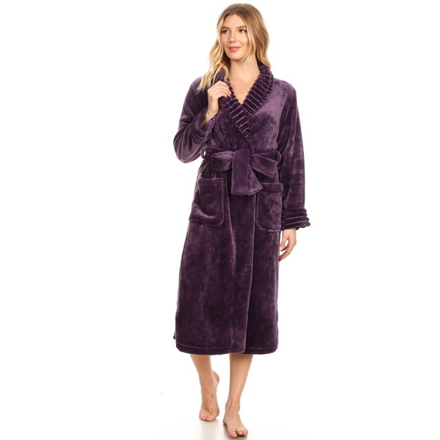White Mark Women's Super Soft Lounge Robe