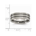 thumbnail image 4 of Bague Alliance pour Homme en Titane Biseauté 7 mm avec Émail et Rainure Brossée, 4 of 5