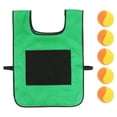 thumbnail image 1 of HUASHENG Ensemble de 5 Balles-Chasseur avec 1 Gilet Autocollant Jeux avec Sangle Jeu de Lancer Interactif Autocollant pour Enfants Jeu Extérieur, 1 of 9