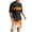 Black, variant on Hawaiian Print Short Sleeve Round Neck Blouse and Elastic Waist Shorts Set for Men, Polyester, Casual Summer Outfit, for Outdoor and Daily Wear