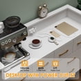 thumbnail image 4 of BeesClover Commode Moderne à 8 Tiroirs avec Lumières DEL, Station de Recharge Intégrée, Grand Rangement, Dimensions 49.08 Pouces x 16.73 Pouces x 35.43 Pouces, Parfaite pour la Chambre, le Salon et l'Entrée, 4 of 9
