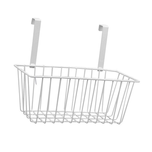 Panier de Rangement Suspendu Étagères à Shampoing Support Bac Étagère pour Suspendre derrière la Porte Blanc