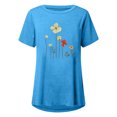 thumbnail image 4 of Pompotops Chemises Mode Décontractée pour Femmes Manches Courtes Tee-Shirt Ample Tunique Blouse, 4 of 4