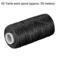 thumbnail image 2 of Unique Bargains Black Polyester Waxed Leather Sewing Thread, 55 Yards, 2 of 6