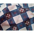 thumbnail image 4 of oneOone Silk Tabby Fabric Check Ikat Printed Fabric 1 Yard 42 Inch Wide, 4 of 4