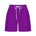thumbnail image 3 of Birdeem Womens Solid Casual Loose Pockets Drawstring Short Pants, 3 of 12