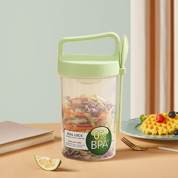 Overnight Oatmeal Breakfast Cup Cold Sealed Cup Portable Salad Cup With Spoon Yogurt Cup Cereal Cup Travel Cup