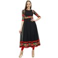 thumbnail image 5 of Bimba Kurti Anarkali Longue Évasée Noire pour Femme Kurta Blouse Classique Indienne-18, 5 of 5