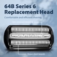 thumbnail image 4 of Series 6 Electric Shaver 64B Replacement Heads,Compatible with Razors 6120s, 6140cs, 6172cc, and 6175cc,Black, 4 of 8