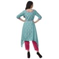 thumbnail image 4 of Moomaya Ensemble Tunique Indienne Haut et Pantalon Manches 3/4 Imprimé Kurta Kurti de Designer pour Femmes, 4 of 6