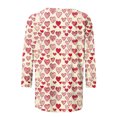 thumbnail image 5 of Penkiiy Chemises de la Saint-Valentin pour Femmes, Graphique Cœur, Col Rond, Hauts Décontractés, Blouses Amples à Manches 3/4, Grande Taille, Tunique 2025 m Multicolore, 5 of 5