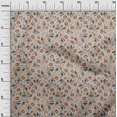 thumbnail image 3 of oneOone Cotton Silk Brown Fabric Floral Sewing Craft Projects Fabric Prints By Yard 42 Inch Wide, 3 of 4