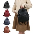thumbnail image 1 of Leather Backpack for Commuting & Travel | Large Capacity PU Leather Bag with Multiple Compartments | Black, Red, Blue, Brown Color Options, 1 of 7