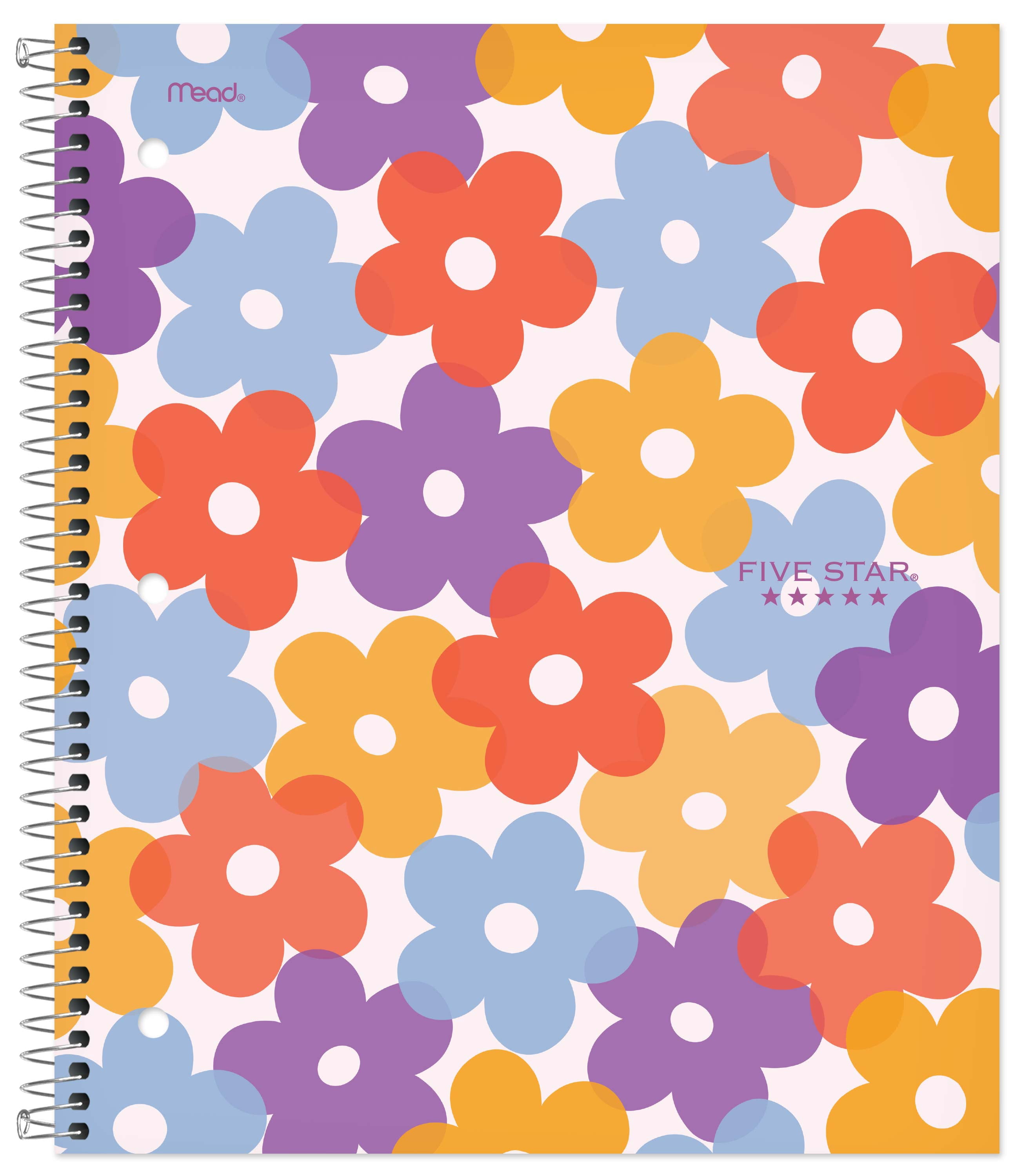 Five Star® 3 Subject Butterflies Notebook