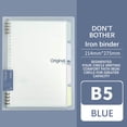 thumbnail image 2 of TopLLC 8 Ring Binder Notebook, Frosted PVC Softcover B5 Lined Writing Notebook with Tabs, Refillable 120 Pages Thicken Ruled Paper Loose Leaf Journal Notepad School Office Supplies for Students, 2 of 9