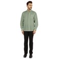 thumbnail image 2 of Bestman Solid Long Sleeve Shirt For Mens Front Double Button Placket Chinese Collar Shirt, 2 of 7