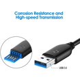 thumbnail image 4 of Rankie USB 3.0 Cable, Type A to A, 6 Feet, Black, 4 of 6