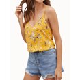 thumbnail image 3 of Women Floral Snake Print V Neck Sleeveless Cami Tank Top, 3 of 5