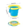 thumbnail image 2 of TIELUTT Old Bucket Shovel Sand Bucket Bucket Sandbox Square Summer Party Foldable Bucket Mini Sand Buckets Party Kids Sand Play Tray Adult Party Items Swim through Rings for Pool Mini Buckets for Kid, 2 of 2