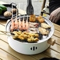thumbnail image 4 of Gril Barbecue Portatif Mini au Charbon, Gril BBQ au Charbon Compact, Gril au Charbon Multifonction Sans Fumée Rond de Table pour Cuisson Intérieure Extérieure Maison Fête Pique-Nique Camping, 4 of 7