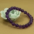 thumbnail image 4 of Natural A Grade Amethyst Gemstone 8mm Purple Crystal Round Beads Stretch Bracelet 7 Inch, 4 of 5