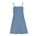 thumbnail image 4 of Gspmoly Shorts de Course pour Femmes, Mode Femme Été Décontractée Combinaison Courte Sans Manches à Bretelles Shorts de Randonnée Femmes Aubaines Bleu m, 4 of 9