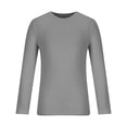 thumbnail image 3 of RXIRUCGD Men's Summer Solid Round Neck Short Sleeved Knitted T-shirt, Gray, Size: M, 3 of 5